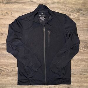 Mack Weldon Atlas Full Zip Jacket Mens Medium Black Performance Stretch